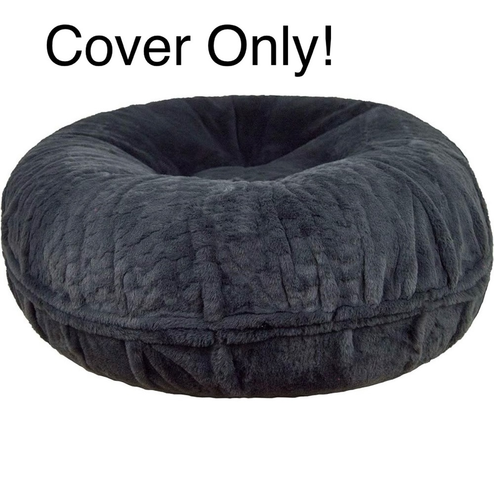 Bessie and Barnie Signature Short Shag Mystic Gray Dog Bed Cover Size Small 30”